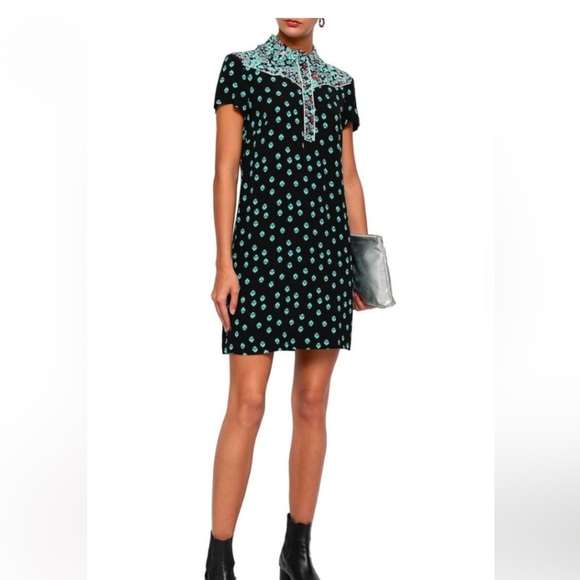 Maje Dresses & Skirts - Maje Romani Mixed Print Mini Dress Dark Floral Small